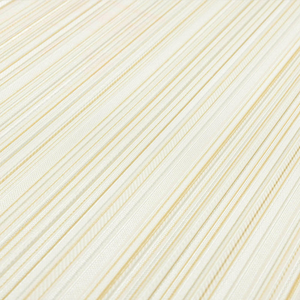 Luxury Cream Fabric Striped 3D Embossed Wallpaper, Modern Non-Woven Wall Covering, 41.7"W x 614"H, Washable Removable for Liv