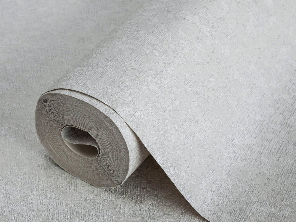 Luxury Gray Distressed Embossed 3D Embossed Wallpaper, Contemporary Non-Woven Wall Covering, 41.7"W x 614"H, Washable Removab