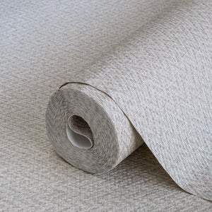 Luxury Gray Chevron Fabric Textured Wallpaper, Premium Non-Woven Wall Covering, 41.7"W x 398"H, Washable Removable for Living