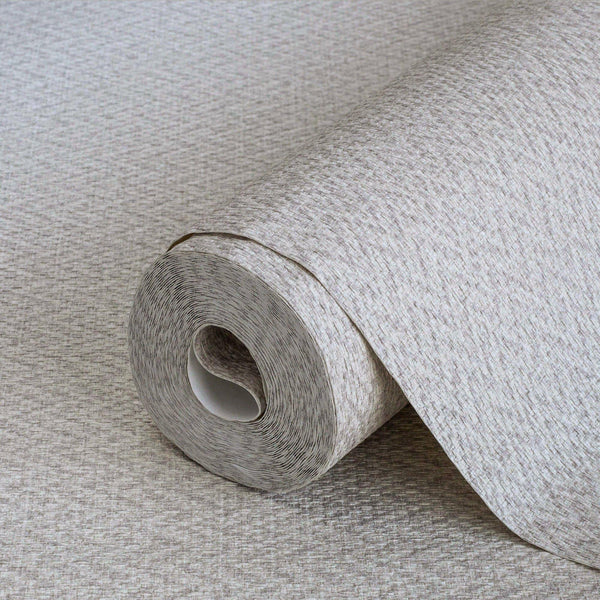 Luxury Gray Chevron Fabric Textured Wallpaper, Premium Non-Woven Wall Covering, 41.7"W x 398"H, Washable Removable for Living
