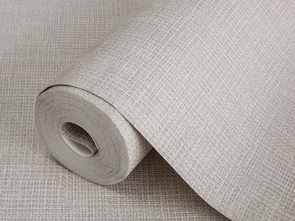 Luxury Gray Fabric Textured Wallpaper, Coastal Non-Woven Wall Covering, 41.7"W x 614"H, Washable Removable for Living Room Be