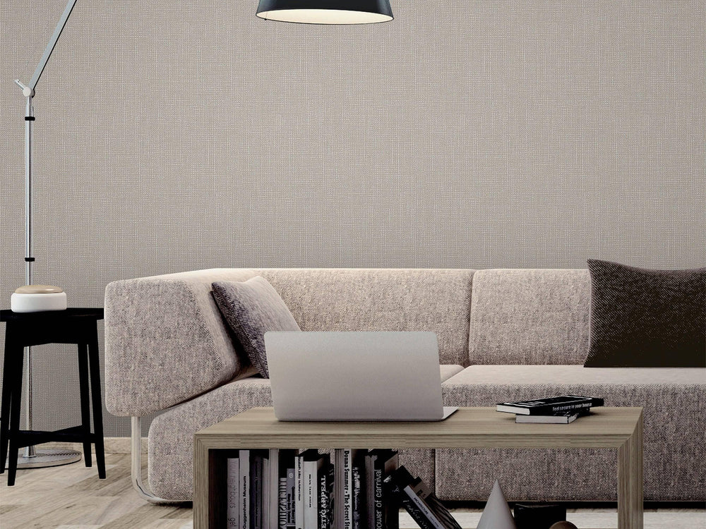 Luxury Gray Fabric Textured Wallpaper, Coastal Non-Woven Wall Covering, 41.7"W x 614"H, Washable Removable for Living Room Be