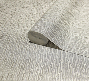 Luxury Gray Geometric Embossed 3D Embossed Wallpaper, Contemporary Non-Woven Wall Covering, 41.7"W x 614"H, Washable Removabl