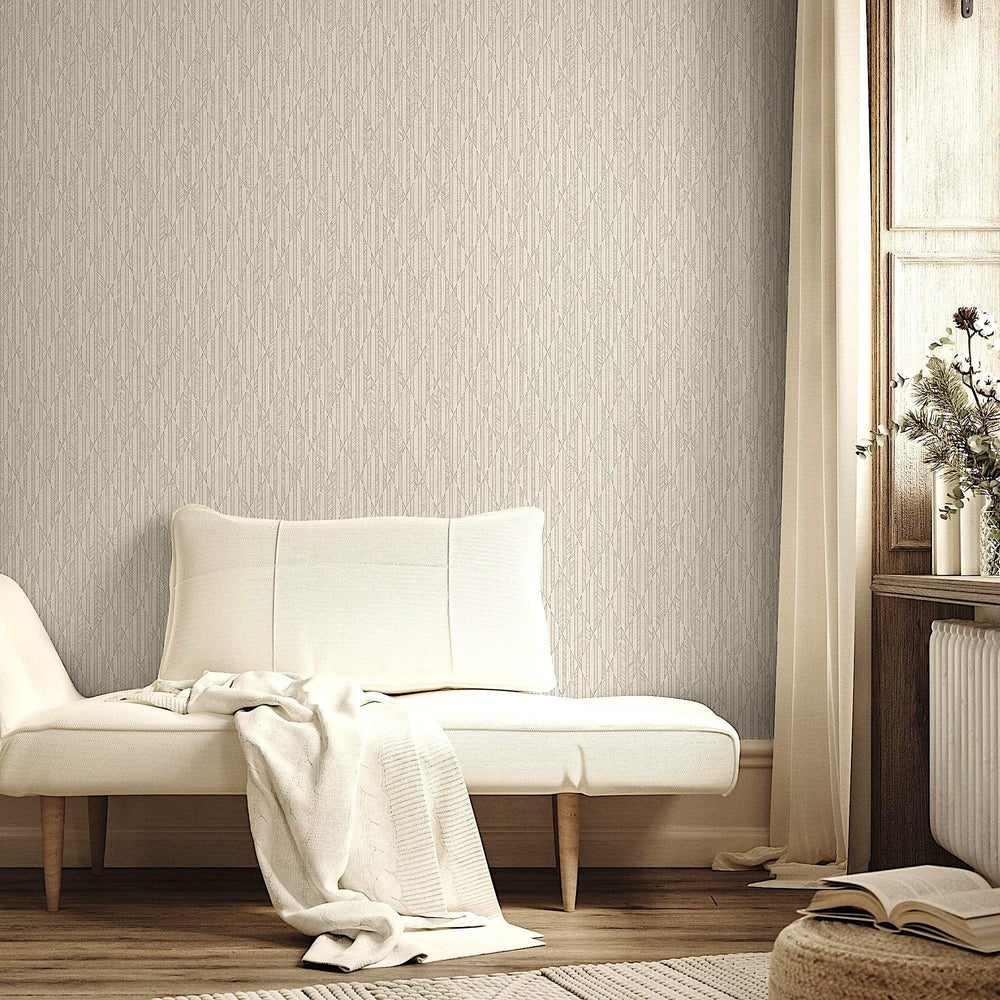 Luxury Gray Geometric Embossed 3D Embossed Wallpaper, Contemporary Non-Woven Wall Covering, 41.7"W x 614"H, Washable Removabl
