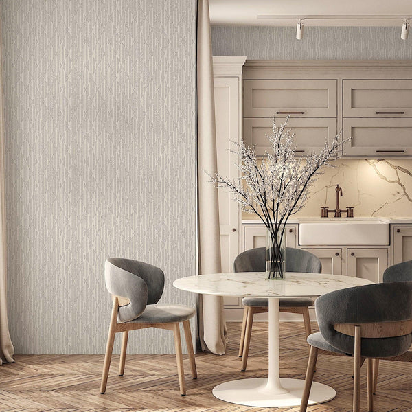Luxury Gray Geometric Embossed 3D Embossed Wallpaper, Contemporary Non-Woven Wall Covering, 41.7"W x 614"H, Washable Removabl