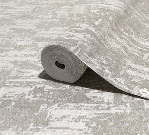 Luxury Gray Distressed Embossed 3D Embossed Wallpaper, Farmhouse Non-Woven Wall Covering, 41.7"W x 614"H, Washable Removable 