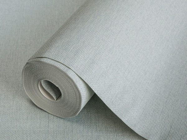 Luxury Gray Fabric Textured Wallpaper, Boho Non-Woven Wall Covering, 41.7"W x 614"H, Washable Removable for Living Room Bedro