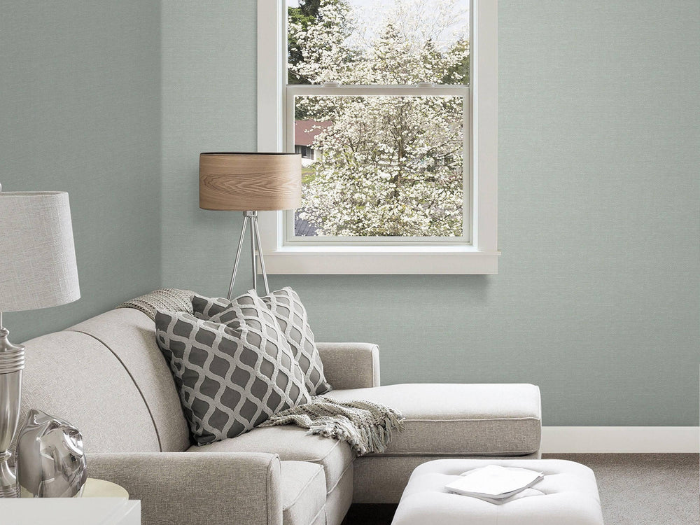 Luxury Gray Fabric Textured Wallpaper, Boho Non-Woven Wall Covering, 41.7"W x 614"H, Washable Removable for Living Room Bedro