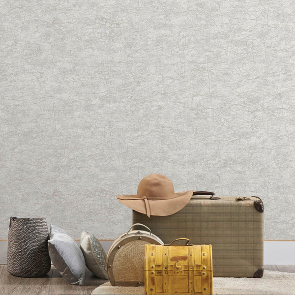 Luxury Metallic Abstract Textured 3D Embossed Wallpaper, Boho Non-Woven Wall Covering, 41.7"W x 398"H, Washable Removable for