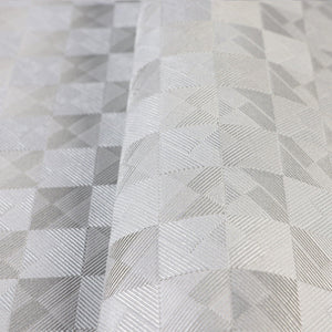Luxury Gray Checkered Geometric 3D Embossed Wallpaper, Premium Non-Woven Wall Covering, 41.7"W x 614"H, Washable Removable fo