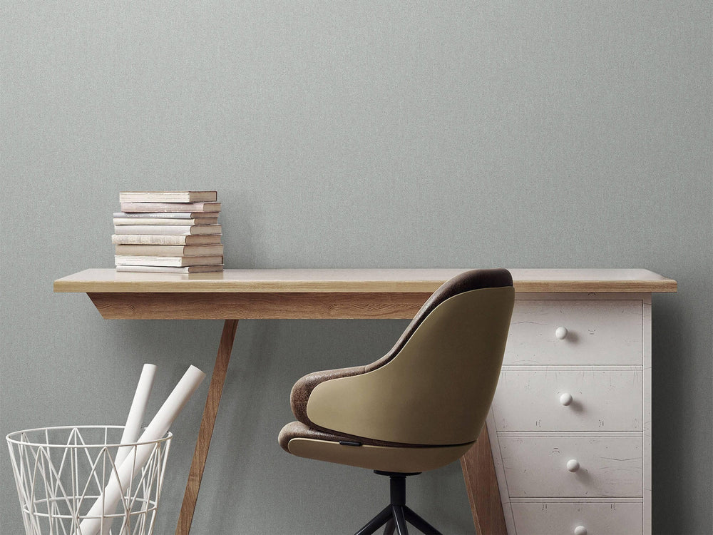 Luxury Gray Fabric Textured Wallpaper, Contemporary Non-Woven Wall Covering, 41.7"W x 614"H, Washable Removable for Living Ro