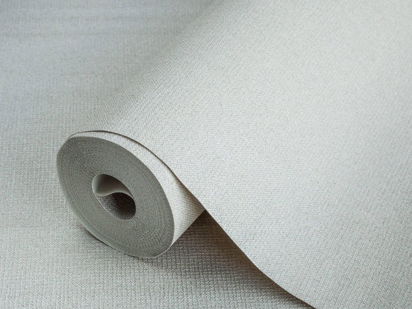 Luxury Gray Fabric Textured Wallpaper, Contemporary Non-Woven Wall Covering, 41.7"W x 614"H, Washable Removable for Living Ro