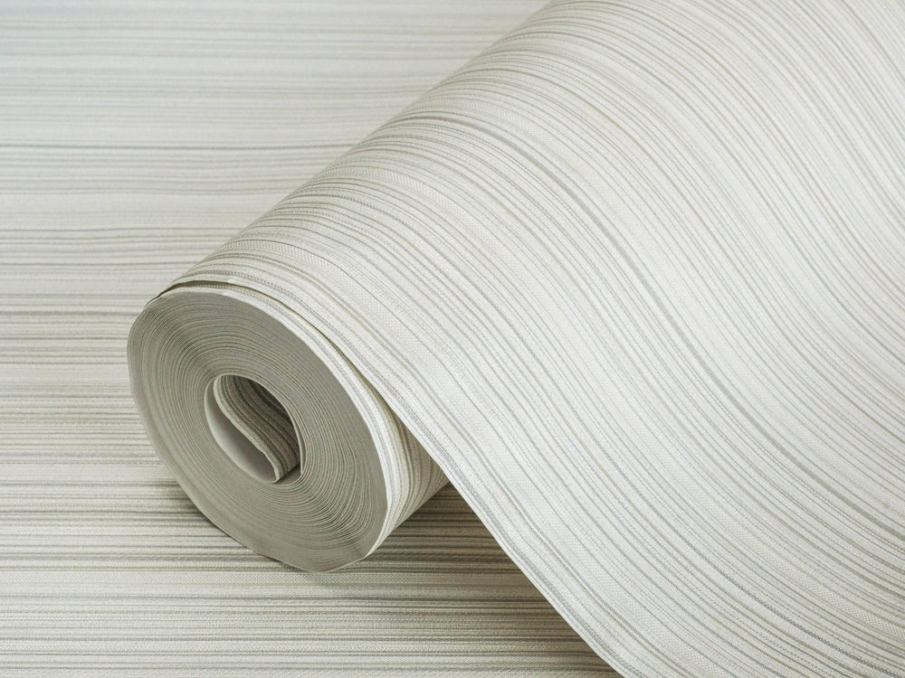 Luxury Gray Fabric Striped 3D Embossed Wallpaper, Coastal Non-Woven Wall Covering, 41.7"W x 614"H, Washable Removable for Liv