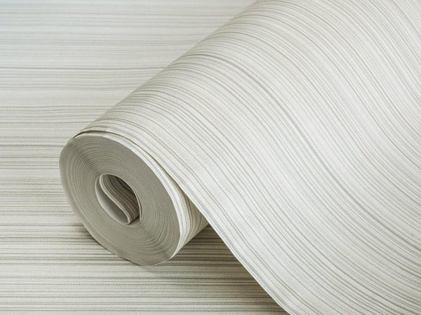 Luxury Gray Fabric Striped 3D Embossed Wallpaper, Coastal Non-Woven Wall Covering, 41.7"W x 614"H, Washable Removable for Liv
