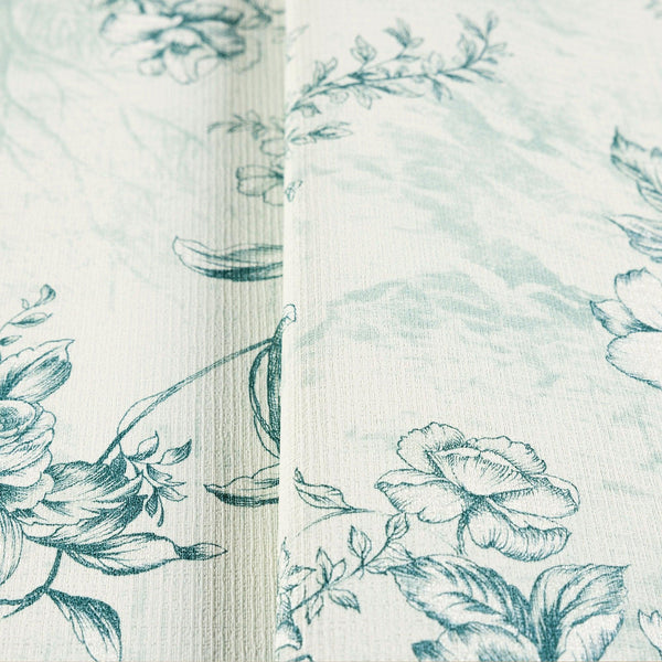 Luxury Green Chinoiserie Floral Wallpaper, Farmhouse Non-Woven Wall Covering, 41.7"W x 614"H, Washable Removable for Living R