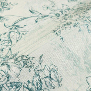 Luxury Green Chinoiserie Floral Wallpaper, Farmhouse Non-Woven Wall Covering, 41.7"W x 614"H, Washable Removable for Living R