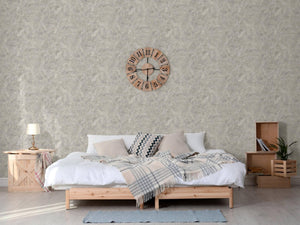 Luxury Metallic Distressed Metallic 3D Embossed Wallpaper, Coastal Non-Woven Wall Covering, 41.7"W x 614"H, Washable Removabl