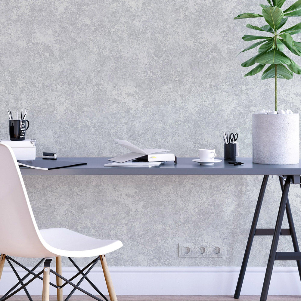 Luxury Metallic Abstract Metallic 3D Embossed Wallpaper, Farmhouse Non-Woven Wall Covering, 41.7"W x 614"H, Washable Removabl