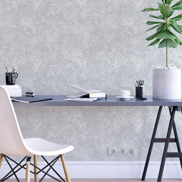 Luxury Metallic Abstract Metallic 3D Embossed Wallpaper, Farmhouse Non-Woven Wall Covering, 41.7"W x 614"H, Washable Removabl