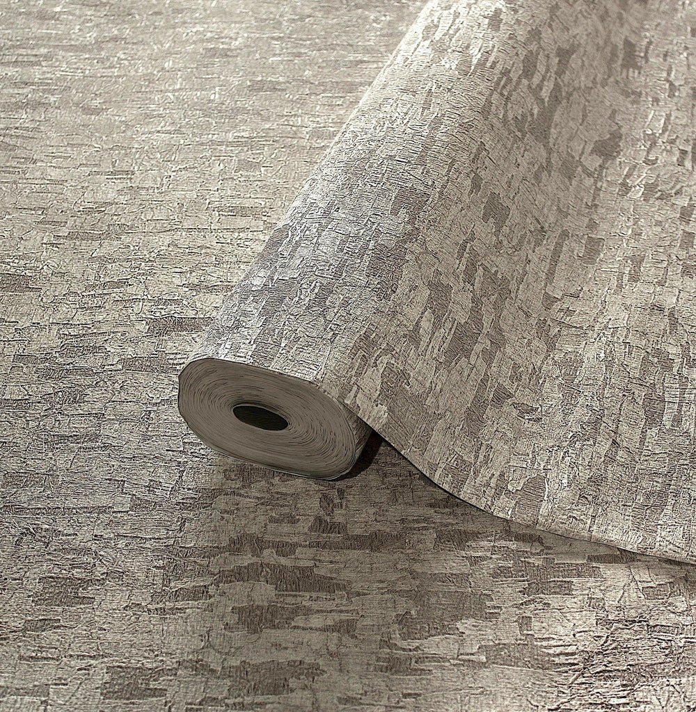 Luxury Beige Textured Embossed 3D Embossed Wallpaper, Farmhouse Non-Woven Wall Covering, 41.7"W x 614"H, Washable Removable f