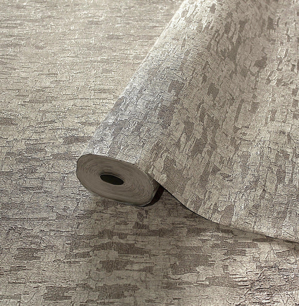 Luxury Beige Textured Embossed 3D Embossed Wallpaper, Farmhouse Non-Woven Wall Covering, 41.7"W x 614"H, Washable Removable f