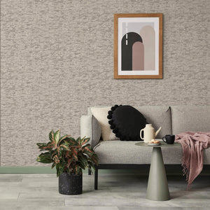 Luxury Beige Textured Embossed 3D Embossed Wallpaper, Farmhouse Non-Woven Wall Covering, 41.7"W x 614"H, Washable Removable f