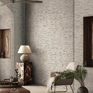 Luxury Beige Textured Embossed 3D Embossed Wallpaper, Farmhouse Non-Woven Wall Covering, 41.7"W x 614"H, Washable Removable f