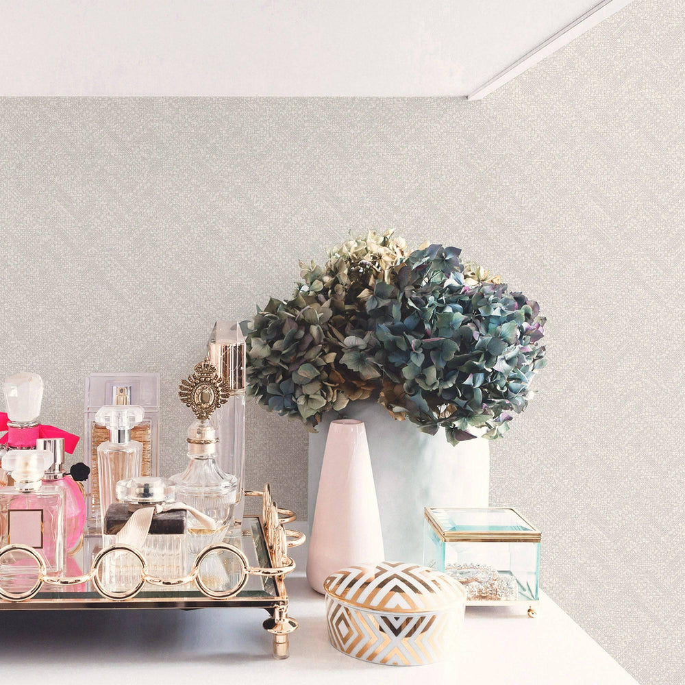 Luxury Metallic Abstract Metallic 3D Embossed Wallpaper, Premium Non-Woven Wall Covering, 41.7"W x 614"H, Washable Removable 