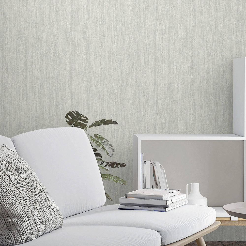 Luxury Silver Abstract Striped 3D Embossed Wallpaper, Scandinavian Non-Woven Wall Covering, 41.7"W x 614"H, Washable Removabl