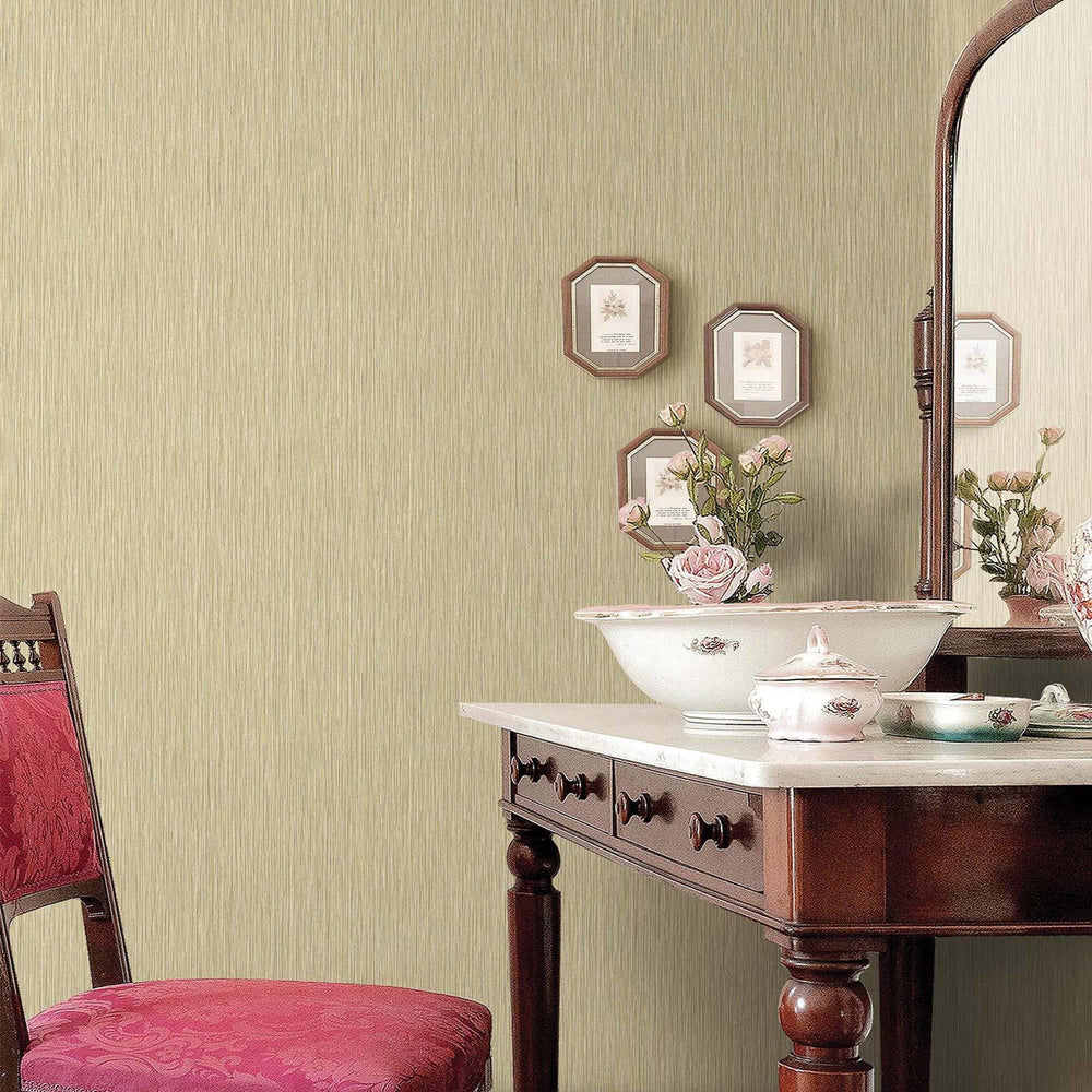 Luxury Cream Striped Stripe Textured Wallpaper, Glam Non-Woven Wall Covering, 41.7"W x 614"H, Washable Removable for Living R