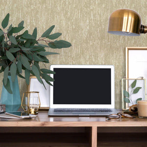 Luxury Yellow Abstract Embossed 3D Embossed Wallpaper, Minimalist Non-Woven Wall Covering, 41.7"W x 398"H, Washable Removable