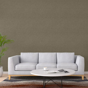 Luxury Brown Fabric Textured Wallpaper, Contemporary Non-Woven Wall Covering, 41.7"W x 614"H, Washable Removable for Living R