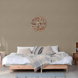 Luxury Brown Fabric Textured Wallpaper, Contemporary Non-Woven Wall Covering, 41.7"W x 614"H, Washable Removable for Living R
