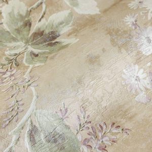 Luxury Pink Floral Textured Wallpaper, Traditional Non-Woven Wall Covering, 41.7"W x 398"H, Washable Removable for Living Roo