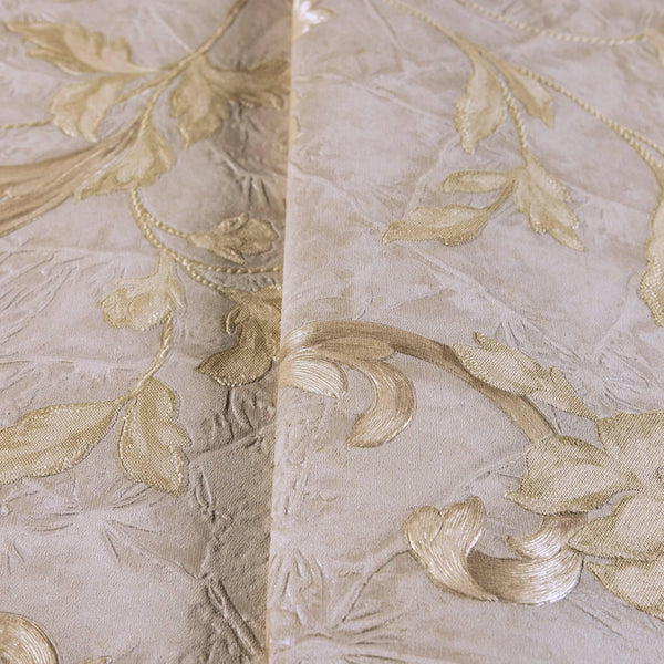 Luxury Beige Striped Textured Wallpaper, Premium Non-Woven Wall Covering, 41.7"W x 398"H, Washable Removable for Living Room 