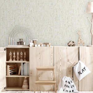 Luxury Gold Textured Embossed 3D Embossed Wallpaper, Industrial Non-Woven Wall Covering, 41.7"W x 398"H, Washable Removable f