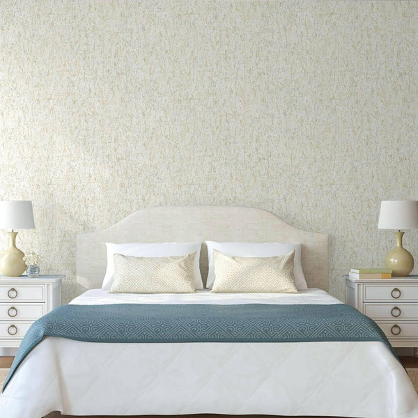 Luxury Gold Textured Embossed 3D Embossed Wallpaper, Industrial Non-Woven Wall Covering, 41.7"W x 398"H, Washable Removable f