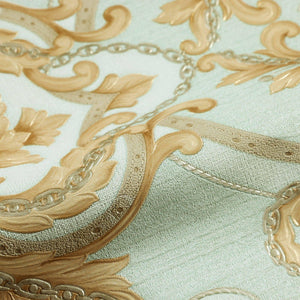 Luxury Gold Damask Embossed 3D Embossed Wallpaper, Coastal Non-Woven Wall Covering, 41.7"W x 398"H, Washable Removable for Li