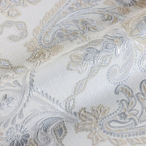Luxury Cream Damask Striped 3D Embossed Wallpaper, Traditional Non-Woven Wall Covering, 41.7"W x 398"H, Washable Removable fo