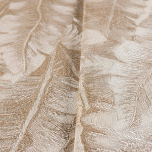 Luxury Beige Leaves Tropical Wallpaper, Boho Non-Woven Wall Covering, 41.7"W x 614"H, Washable Removable for Living Room Bedr