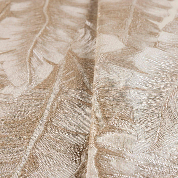 Luxury Beige Leaves Tropical Wallpaper, Boho Non-Woven Wall Covering, 41.7"W x 614"H, Washable Removable for Living Room Bedr
