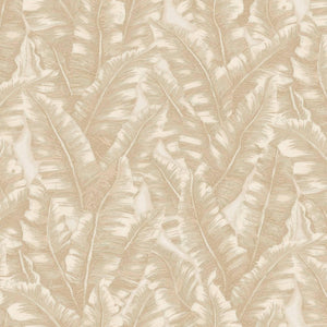 Luxury Beige Leaves Tropical Wallpaper, Boho Non-Woven Wall Covering, 41.7"W x 614"H, Washable Removable for Living Room Bedr
