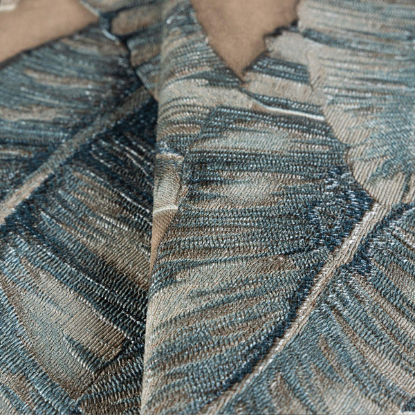Luxury Blue Leaves Tropical Wallpaper, Coastal Non-Woven Wall Covering, 41.7"W x 614"H, Washable Removable for Living Room Be