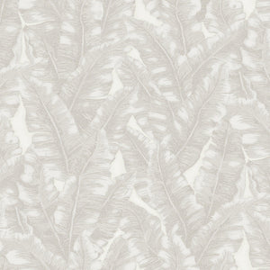 Luxury Cream Leaves Tropical Wallpaper, Contemporary Non-Woven Wall Covering, 41.7"W x 614"H, Washable Removable for Living R