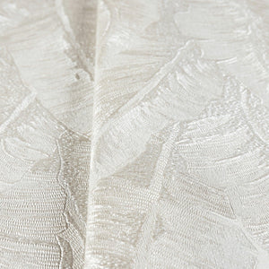 Luxury Cream Leaves Tropical Wallpaper, Contemporary Non-Woven Wall Covering, 41.7"W x 614"H, Washable Removable for Living R
