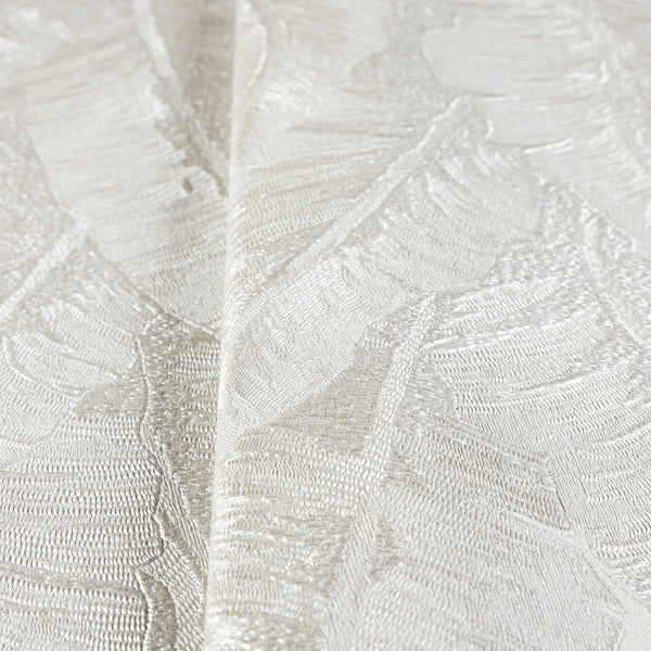 Luxury Cream Leaves Tropical Wallpaper, Contemporary Non-Woven Wall Covering, 41.7"W x 614"H, Washable Removable for Living R