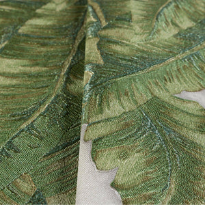 Luxury Green Leaves Tropical Wallpaper, Lodge Non-Woven Wall Covering, 41.7"W x 614"H, Washable Removable for Living Room Bed