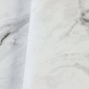 Luxury White Marble Stone 3D Embossed Wallpaper, Farmhouse Non-Woven Wall Covering, 41.7"W x 614"H, Washable Removable for Li