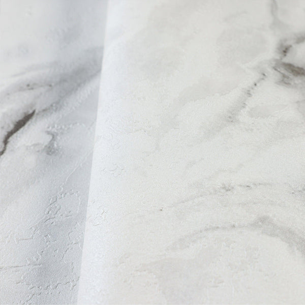 Luxury White Marble Stone 3D Embossed Wallpaper, Farmhouse Non-Woven Wall Covering, 41.7"W x 614"H, Washable Removable for Li