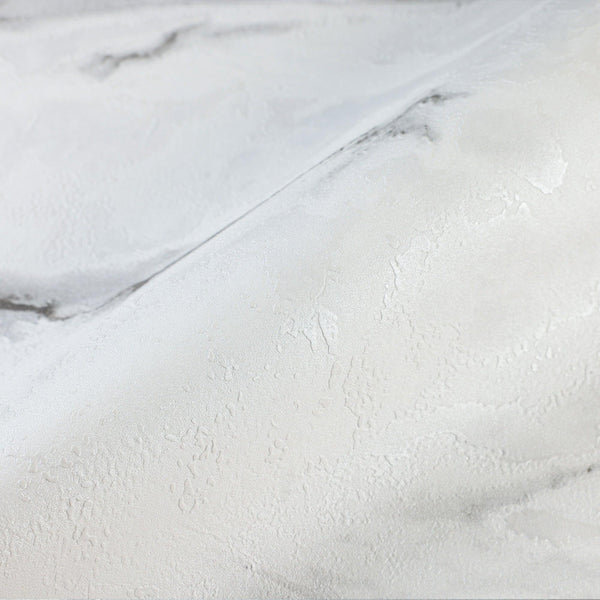 Luxury White Marble Stone 3D Embossed Wallpaper, Farmhouse Non-Woven Wall Covering, 41.7"W x 614"H, Washable Removable for Li